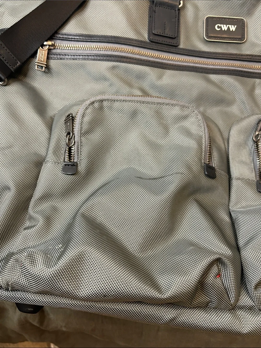 Gray Men’s Travel Duffel Bag with Dual Front Pockets
